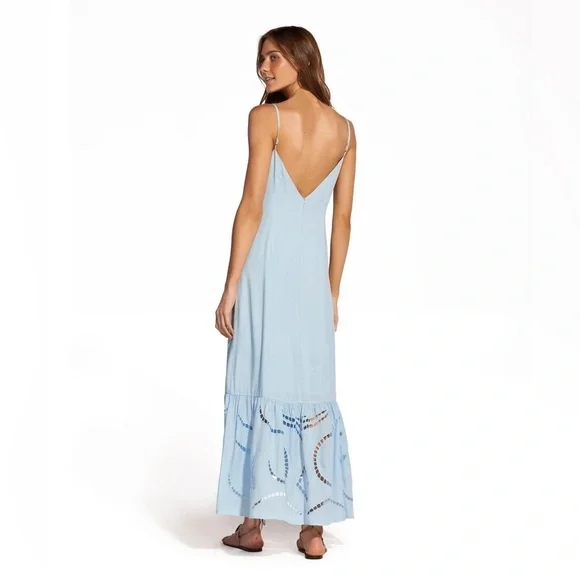 Vix Elma Flounce Hem Maxi Cover- Up Dress
Light Blue - Picture 5 of 12
